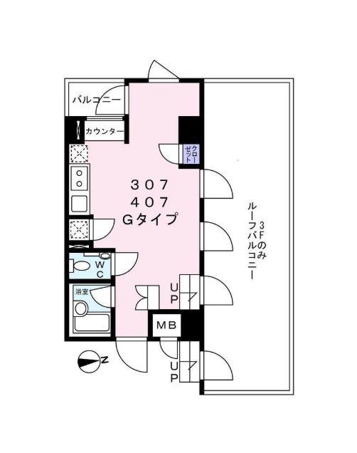 NAVI新宿(ワンルーム/6階)の間取り写真