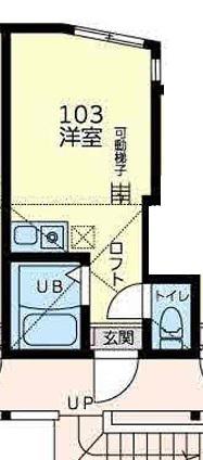 クレストコート横浜(ワンルーム/1階)の間取り写真