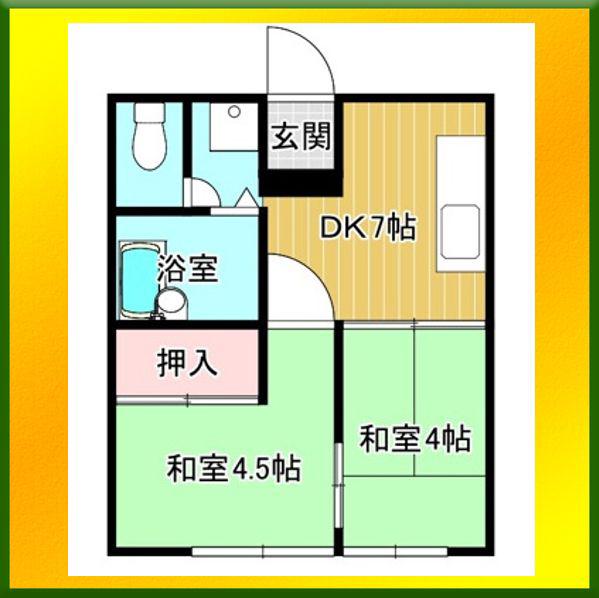 グリーンヒルズ田無(2DK/3階)の間取り写真