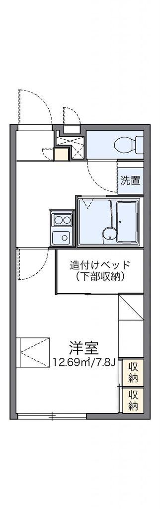 レオパレスWIND(1K/2階)の間取り写真