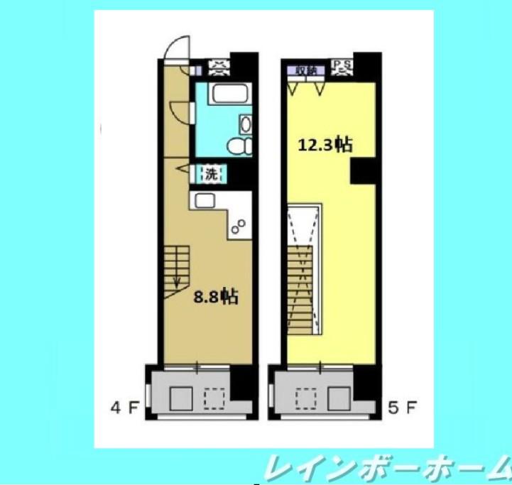 ルーラル23番館(1LDK/4階)の間取り写真