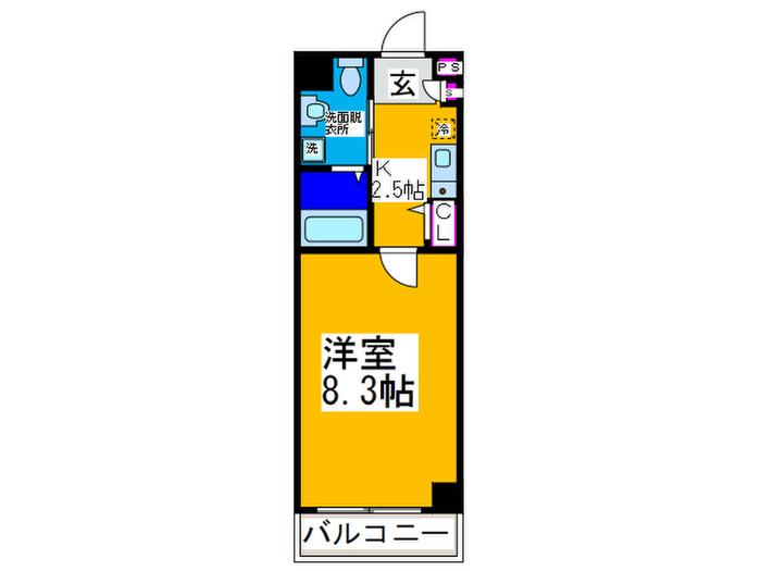 HR・FRONT・REGAL平野(1K/7階)の間取り写真