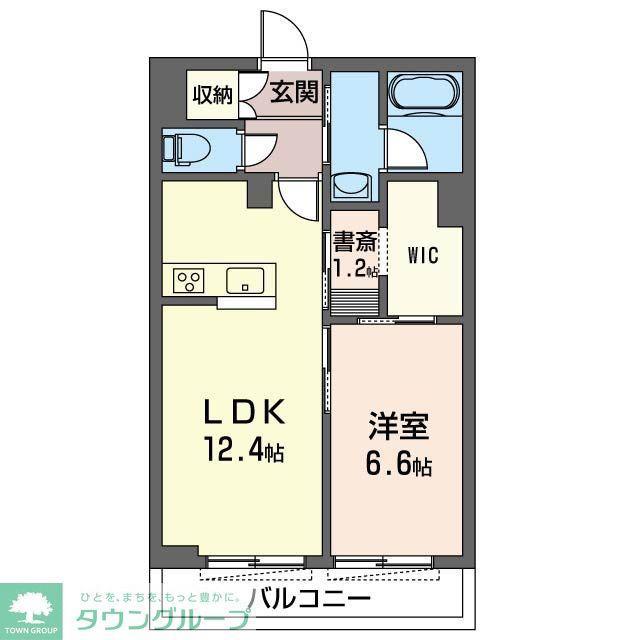 BLOOM(1LDK/1階)の間取り写真