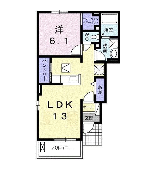 FINEHILL(1LDK/1階)の間取り写真