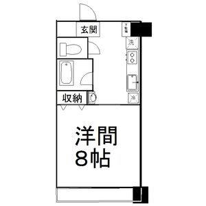 プラントビル本町(1K/8階)の間取り写真