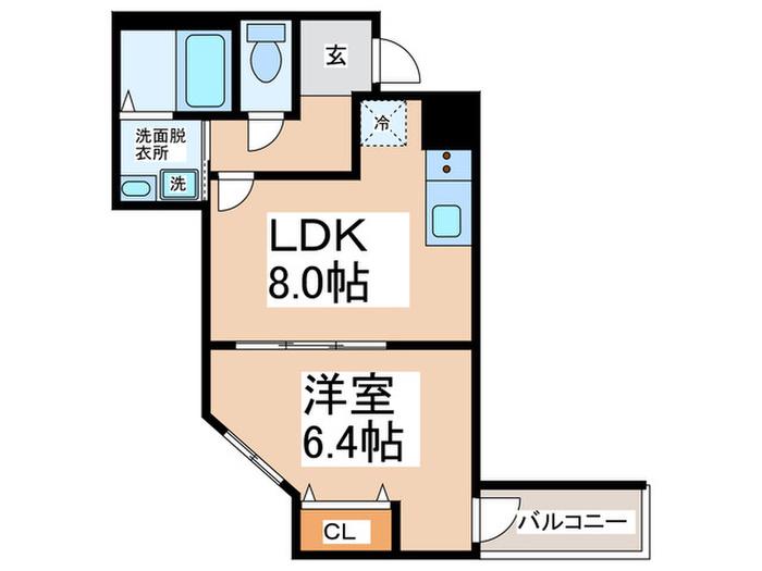 フジパレス岸和田駅前I番館(1LDK/3階)の間取り写真