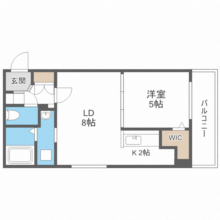 ESTOR IDAIMAE(1LDK/4階)の間取り写真