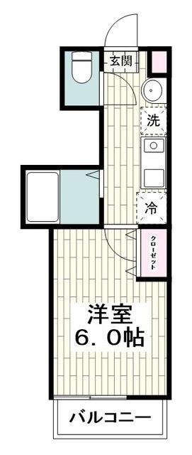 横浜杉田SDN(1K/2階)の間取り写真