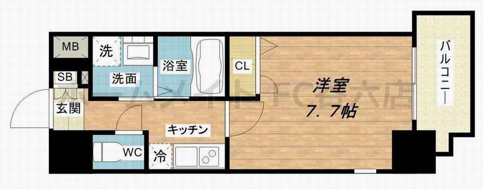 LA DOUCEUR梅田イースト(1K/10階)の間取り写真