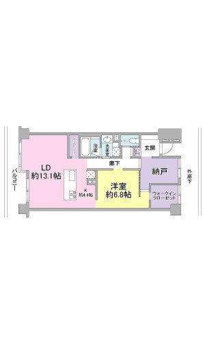 静岡鉄道静岡清水線 新清水駅 徒歩16分 14階建 築31年(1SLDK/10階)の間取り写真