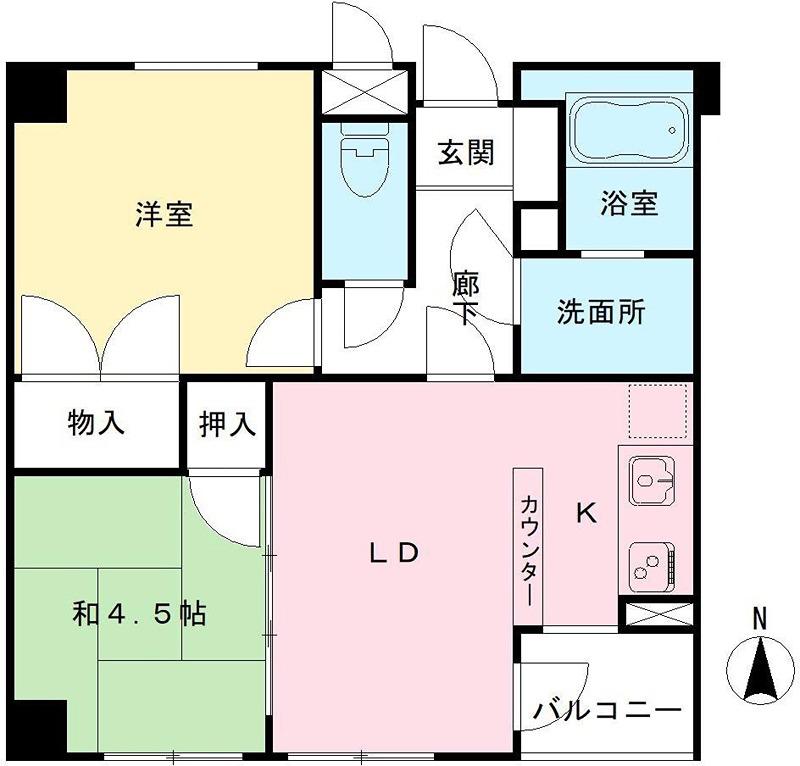 パティオAKI(2LDK/3階)の間取り写真