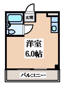 エトワールヴィルR瓜生堂(ワンルーム/3階)の間取り写真