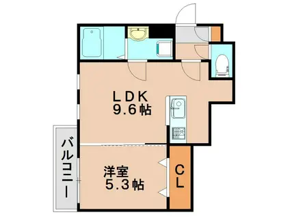 レソナ南福岡(1LDK/3階)の間取り写真