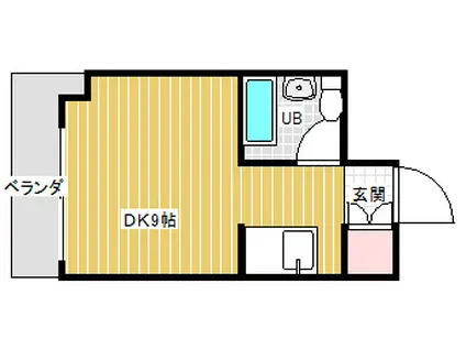 クラックスハイム第3帯広(ワンルーム/2階)の間取り写真