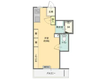 カシマハイツ2(ワンルーム/2階)の間取り写真