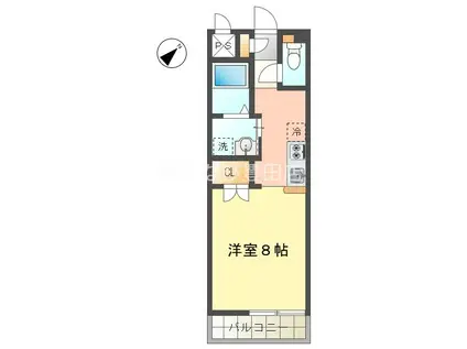 セントレアコートII(ワンルーム/2階)の間取り写真