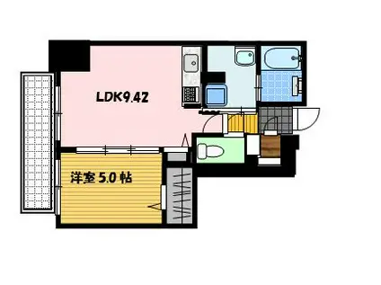 トレジャーフロントステーション(1LDK/11階)の間取り写真
