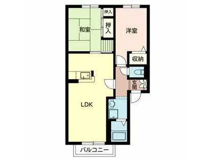 エステ-トヴィラ(2LDK/2階)の間取り写真