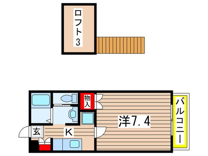 ホワイトメゾン(1K/1階)の間取り写真