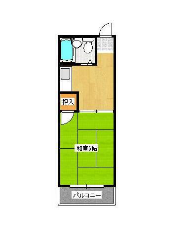 コート錦町(1K/4階)の間取り写真