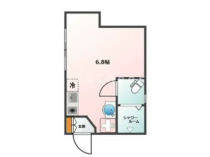 グランツ東新宿(ワンルーム/2階)の間取り写真