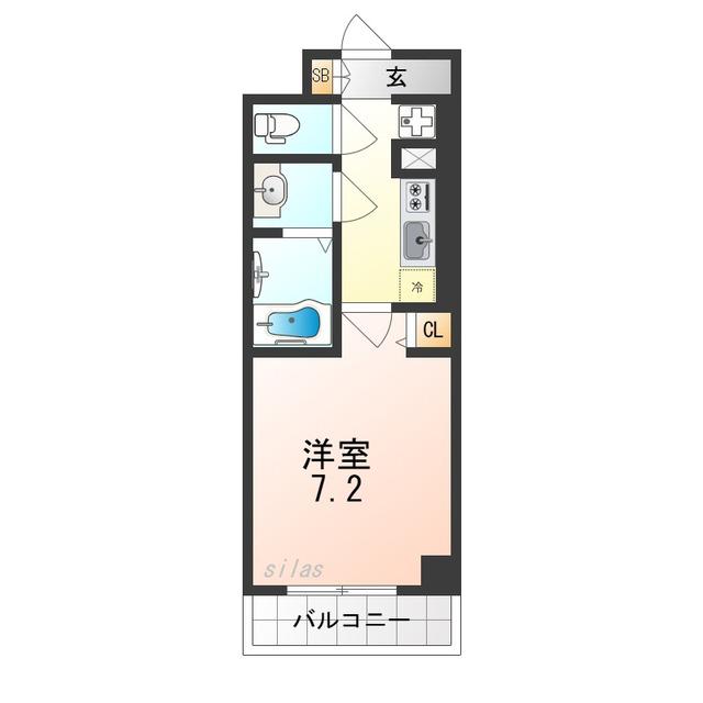 COCO-SURFRIDER(1K/7階)の間取り写真