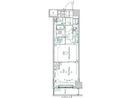 ラフィスタ墨田5丁目II(1DK/6階)の間取り写真