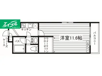 プエルラスクェアアコウIII番館(1K/4階)の間取り写真