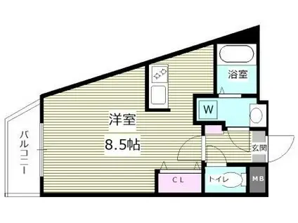コンフォートレジデンス(ワンルーム/3階)の間取り写真