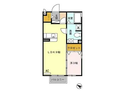 セジュールRITZ(1LDK/1階)の間取り写真