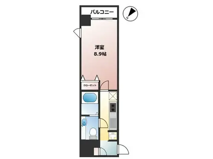 ステージグランデ日本橋(1K/7階)の間取り写真