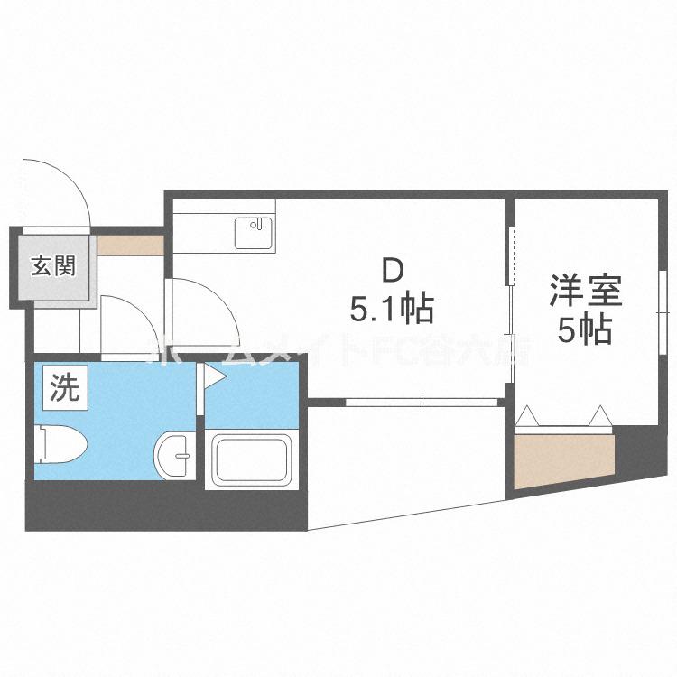 SERENITE-04(1DK/11階)の間取り写真