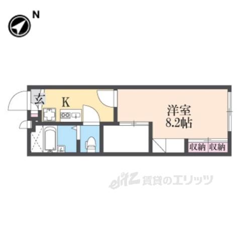 レオパレスはじめ(1K/2階)の間取り写真