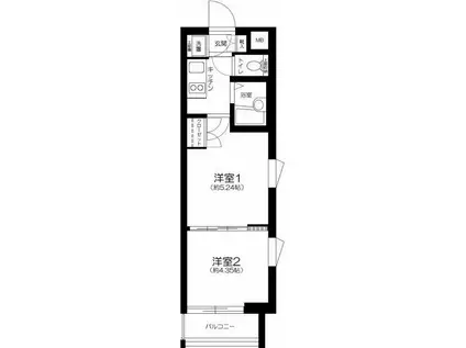 ビバリーホームズ西台III(2K/3階)の間取り写真