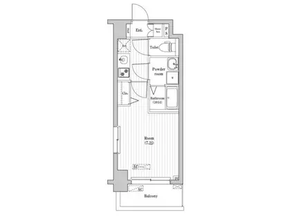 N-STAGE西船橋II(1K/5階)の間取り写真