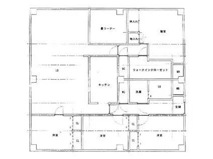 プリミエール長谷川(4LDK/1階)の間取り写真