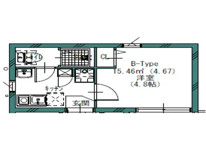 GREW KOENJI RESIDENCE(1K/2階)の間取り写真