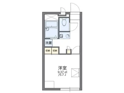 ポートサイド(1K/2階)の間取り写真