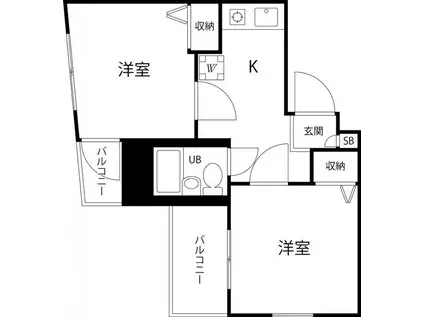T S GARDEN蓮根II(2K/2階)の間取り写真