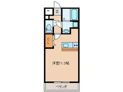 ガーデンテラス岡本(ワンルーム/3階)の間取り写真