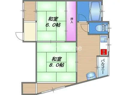 井上マンション(2DK/3階)の間取り写真