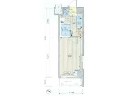 ルーブル学芸大学六番館(1K/5階)の間取り写真