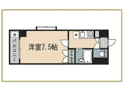 ロイヤルビップ(1K/1階)の間取り写真