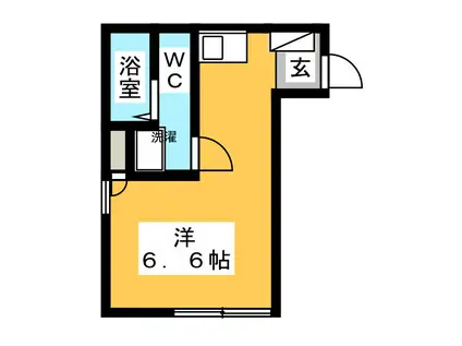 ジュネス湘南(ワンルーム/2階)の間取り写真