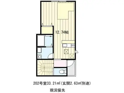 ナチュールメゾン1(ワンルーム/2階)の間取り写真