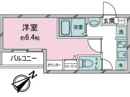 蕨市北町一丁目工事(1K/1階)の間取り写真