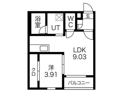OHKI大曽根(1LDK/3階)の間取り写真