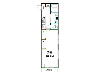 VILLE吉祥寺(1K/2階)の間取り写真