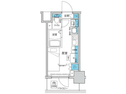 キャンパスヴィレッジ要町(ワンルーム/15階)の間取り写真