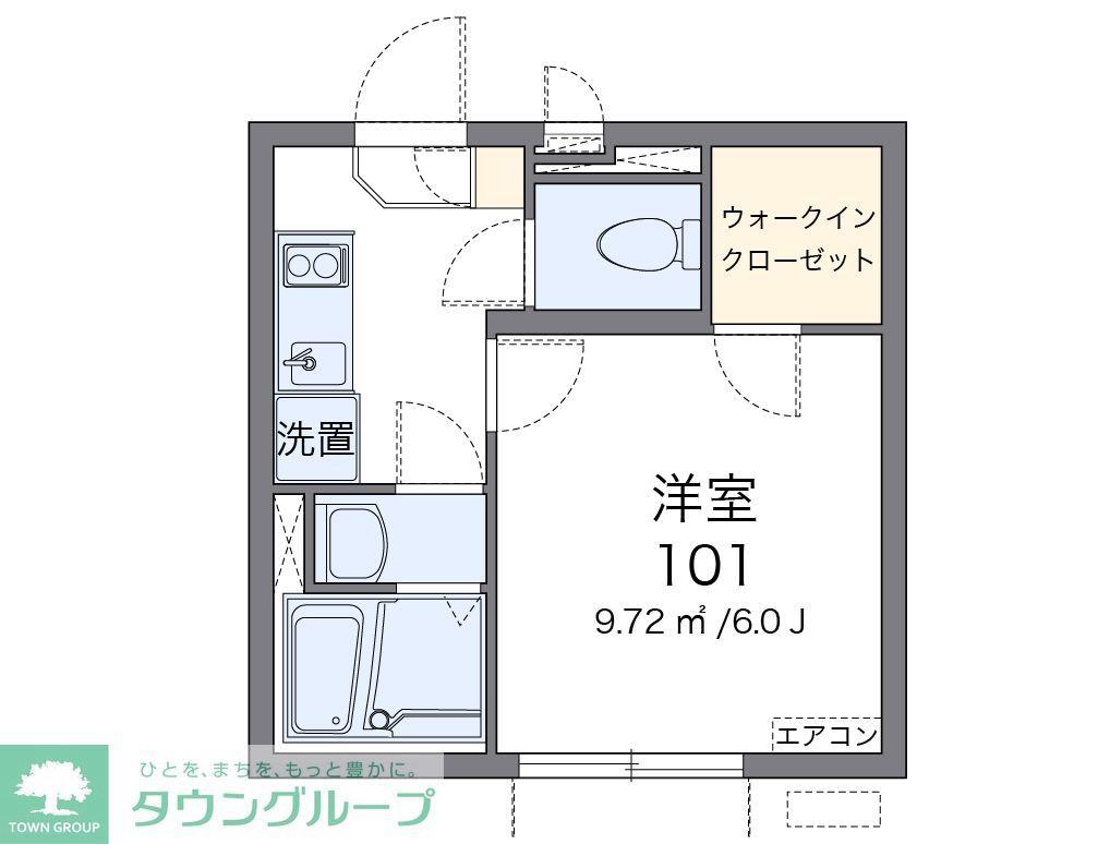 クレイノグラシア(1K/1階)の間取り写真